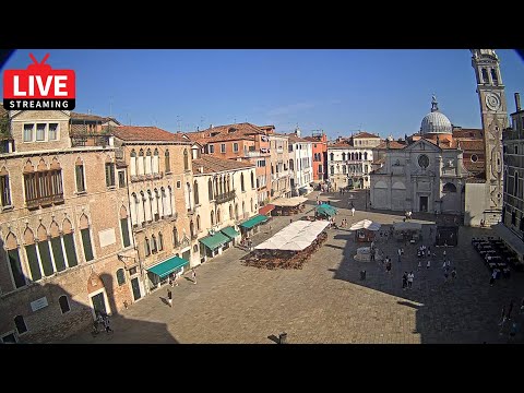 🔴 Venezia Italia Live Webcam – Campo Santa Maria Formosa Venice – Stream from Ruzzini Palace Hotel